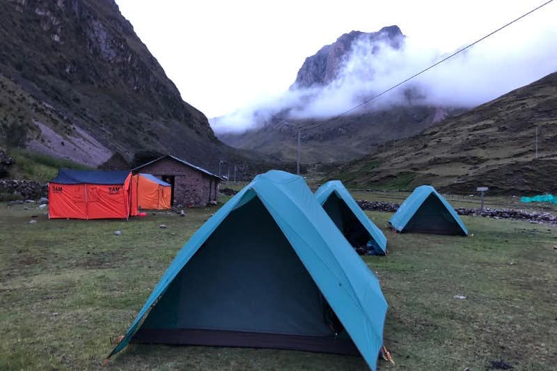 Camping and dining room on the Inca Trail